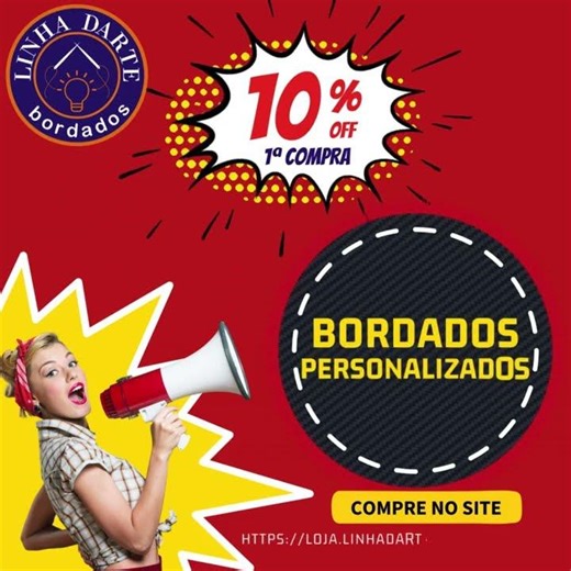 Patch Bordado Personalizado Linha Darte Bordados