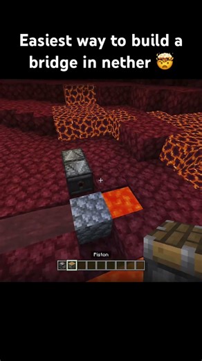 Bridge in nether Minecraft #shorts