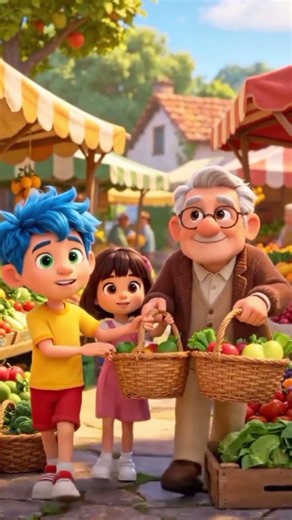 Jumpy & Janet Help Uncle Harry Carry Heavy Groceries | Heartwarming Cartoon Adventure