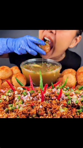 🔥 World's Spiciest Pani Puri & Crunchy Mix Challenge! 🌶️🤯 #mukbang