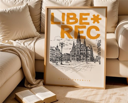 Liberec City Wall Art Print, Liberec Czech Republic Cityscape Poster - Etsy