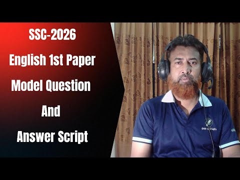 SSC 2026 English 1st Paper Model Question & Answer Script