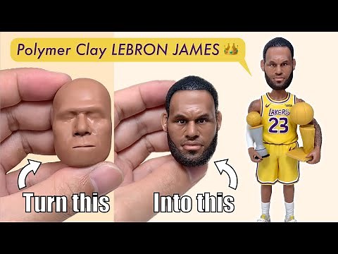 Polymer Clay Sculpture: LeBron James, the full figure sculpturing process【Clay Artisan JAY】