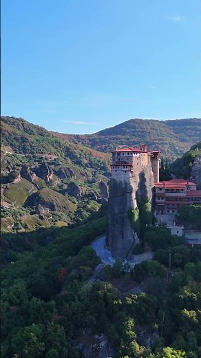 🤯 Astonishing world wonders ⛪ Holy Monastery of Roussanou - Meteora ❇ Greece drone landscapes