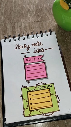 Boring Sticky Notes? Try These Easy Designs! ✏️ #stickynotes #diy