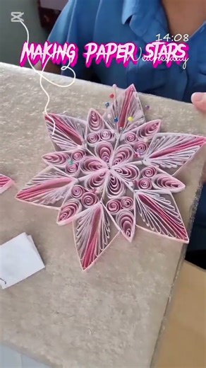 Paper star.- you can use quilling paper, colored paper, newspapers or magasin.
