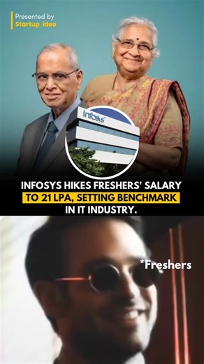 startup_Ideo on Instagram: "Infosys salary hike ₹21 LPA freshers IT industry salary India software engineer salary Indian IT sector growth freshers package India #infosys #itjobs #fresherssalary #techcareers #indianit"