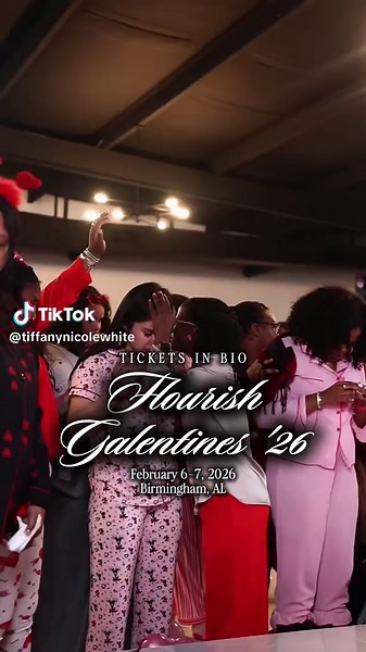 LADIES! Flourish Weekend is loading…💐✨ Feb 6–7, 2026 • Ages 16–99 • Birmingham, AL. Come get filled, refreshed, and have a good time in God!💖 Tickets in bio!🎟️ #galentineswithtiff #birminghamalabama #womensconference #WomanofGod #christiantiktok