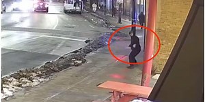 Video shows man hurl brick through restaurant window after 'becoming irate' when asked to wear a mask