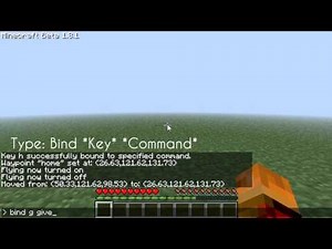 Minecraft ; Single player Commands: How To use Bind Command