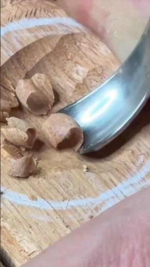 Wood Bowl Carving Hollowing Out a Piece of Wood with a Curved Gouge Chisel