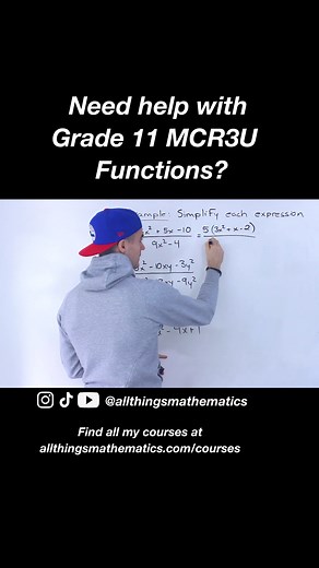 Simplify Rational Expressions | Grade 11 Ontario Math | MCR3U