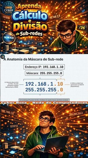 Entendendo Como Funciona a Máscara de Rede Vem estudar junto! | #mascaradesubrede #cyberrota #rede