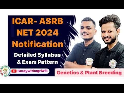 ICAR ASRB NET (G&PB) Syllabus and Exam Pattern by Sagar and P K Sir #agriwll #asrb #ars #net #icar