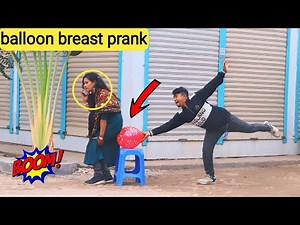 Popping Balloon PRANK on cute girls Crazy REACTION with Popping Balloons All Time Best Pranks
