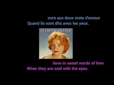 Mon Amant De Saint Jean par Lucienne Delyl paroles sur l'écran, on screen lyrics in English