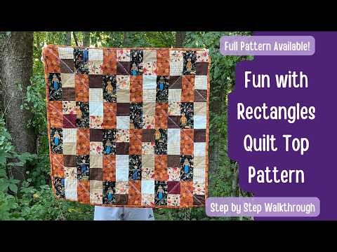 Beginner Friendly Fun with Rectangles Quilt Pattern | Fun Quilt Wallhanging Perfect for All Quilters