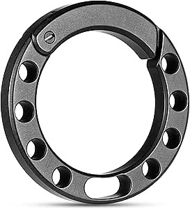 Titanium Round Keychain Carabiner Clip,Quick Release Keychain for Men, Key Chain Clip with Key Rings