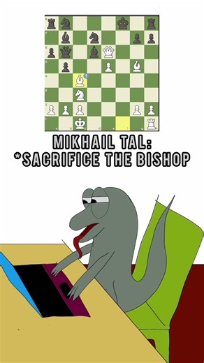 When Mikhail Tal Starts Sacrificing Pieces #shorts