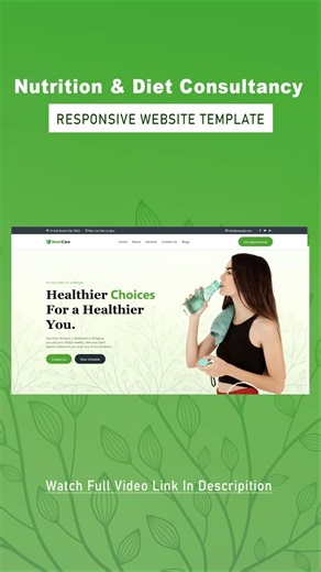 How To Make A Responsive Diet Website Design Using HTML - CSS - JAVASCRIPT | Nutrition & Dietitian