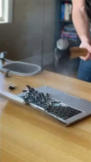 Smashing my Macbook Pro with a Sledgehammer