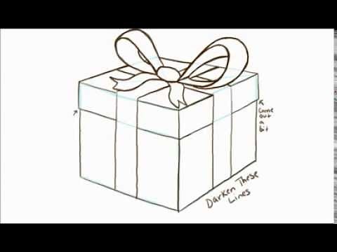 How to Draw a Gift or Present With a Bow