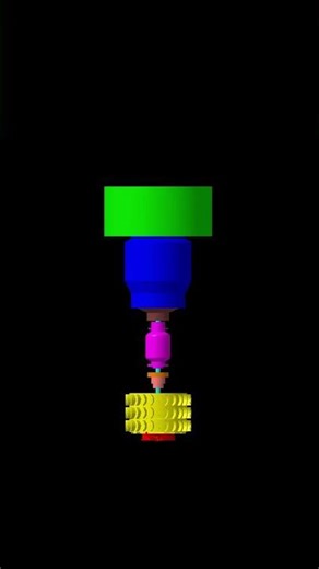 Jet Engine Compressor ✈️ | 3D Engineering Animation #shorts #jetengine #shortsfeed #cad #airplane