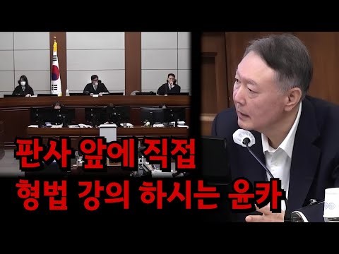 Yunka lectures on criminal law, speaking directly to the judge.