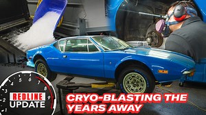 25K views · 305 reactions | In the latest Redline Update, we take the Pantera chassis to a cryo-blaster for some much needed cleaning. The name of the game is preservation not restoration, and there's no better way to preserve the patina on a car than dry-ice.  Watch here: https://youtu.be/jxI82P8zG_o | Hagerty | Facebook
