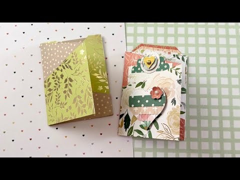 Zig Zag Mini Pocket Folder | Easy Fold TUTORIAL | Flatmail/Ephemera, Tag Holder