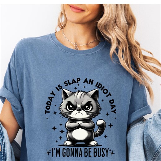 Funny Cat T-shirt | Grumpy Cat Sarcastic Tee for Cat Lovers | Cute Humorous Cat Apparel Gift | Cat Meme Lover Shirt - Etsy