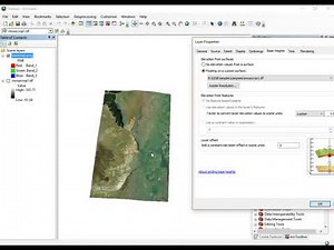 ArcScene Tutorial showing layer in 3D