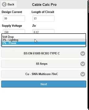 Cable Calc Pro Electrical App
