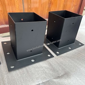 [Hot Item] Galvanized Square Tube Connectors Square Joist Heavy Duty Deck Post Base Brackets