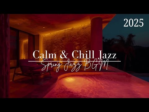 🌸 Spring Jazz BGM - Cozy Evening Jazz Guitar | Smooth Relax Background Music for Study Sessions