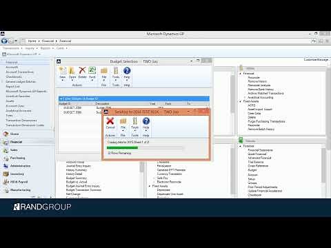 Importing Budgets into General Ledger in Microsoft Dynamics GP