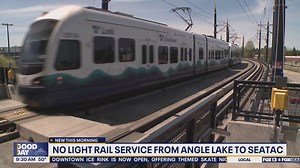 Light rail service suspended between Angle Lake and Sea-Tac stations