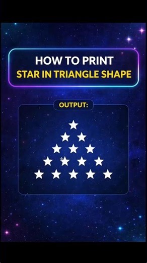 Triangle Star Pattern Java 😳 30 sec Trick #coding #shorts #java
