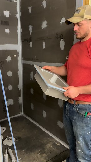 Time to get started on this shower #shower #wedi #diy #bathropm #microcement | Abbey and Dustin