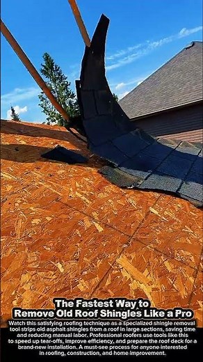 The Fastest Way to Remove Old Roof Shingles Like a Pro #engineering #diyprojects