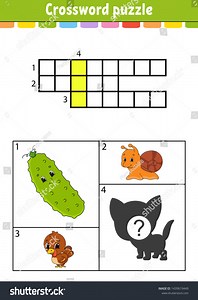 Crossword Puzzle Education Developing Worksheet Activity Stock Vector (Royalty Free) 1439619449 | Shutterstock