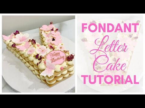 Letter Cake Tutorial | Piped Letter Cake | Cookie Letter Cake Tutorial | Honey Letter Cake Tutorial