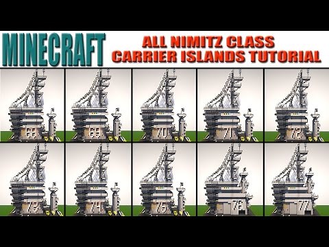 MINECRAFT / HYTALE : Aircraft Carrier Main Islands Tutorial (USS NIMITZ CLASS)