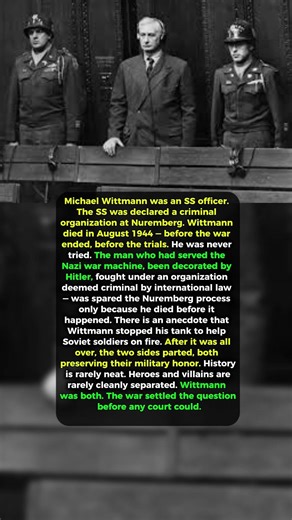 "The Secret Mercy: Why Wittmann Saved His Burning Enemies" #history