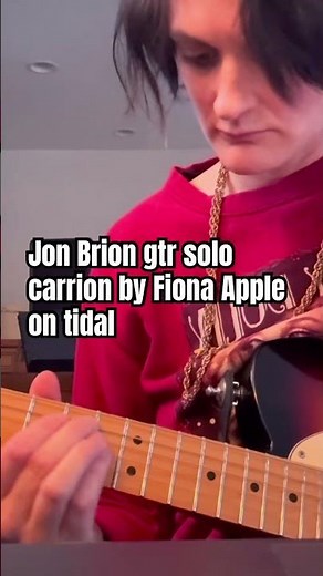 Practicing Jon Brion guitar solo Fiona Apple cover Carrion