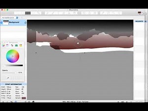 "Mountains" Art class exercise using, Seashore app, on a Mac