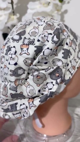 Bouffant Style Scrub Cap Medical Surgery Uniform Hat Medical Hat for Nurses OR Surgical Techs Adjustable Cap- Cute Safari Animals Print - Etsy