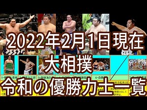 大相撲・令和の優勝力士一覧!