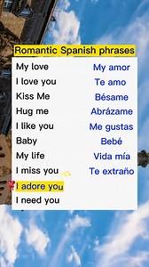 Romantic Spanish phrases #learnspanish #easyspanish #spanishteacher #spanishclass #ingles | Easy Spanish