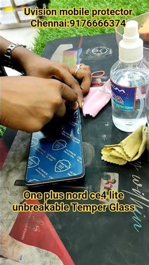 One plus nord ce4 lite unbreakable Temper Glass chennai uvision mobile protector call:9176666374